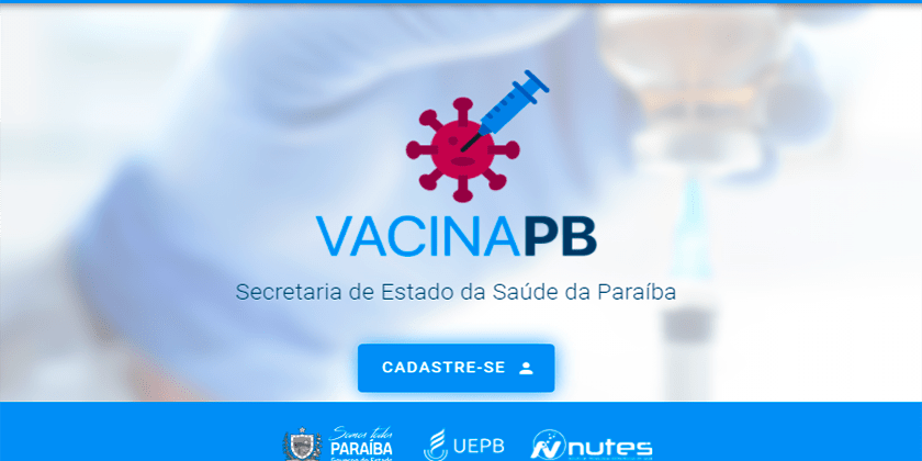 Nutes desenvolve plataforma on-line para cadastramento de paraibanos que tomarão vacina contra a Covid-19